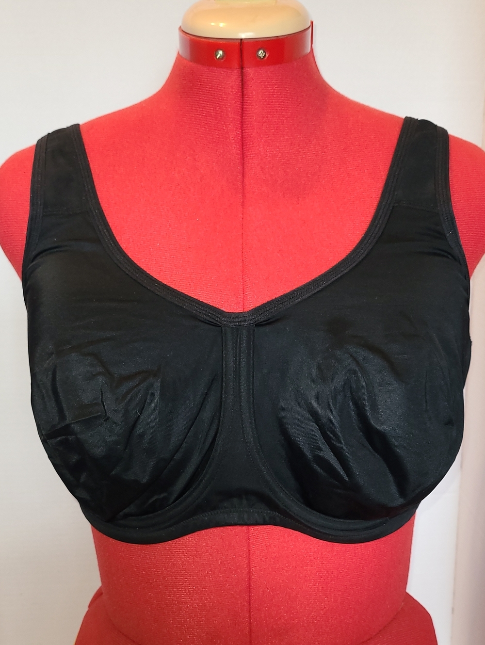 SYROKAN Black Full Coverage Women's Underwire Bra 44DD